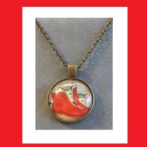 NEW  Kittens in boot Necklace